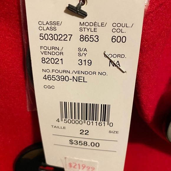 Laura Plus Red Button Up Trenchcoat - Picture 3 of 6